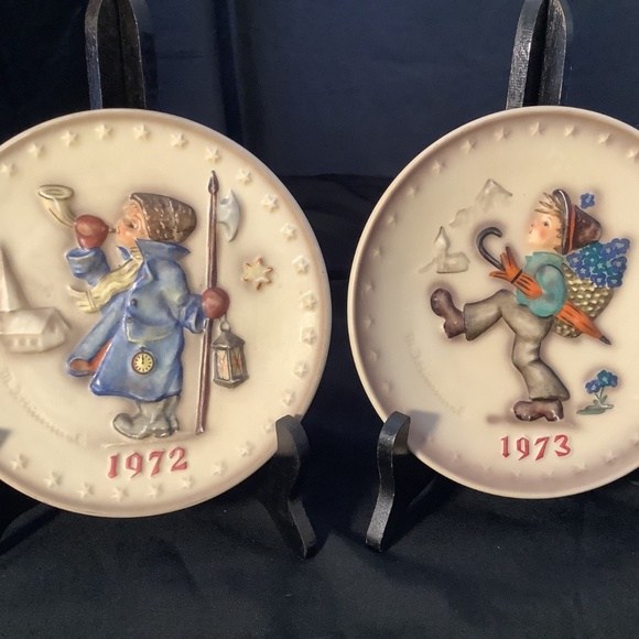 Pair of Vintage Hummel Decorative Plates 1972&1973